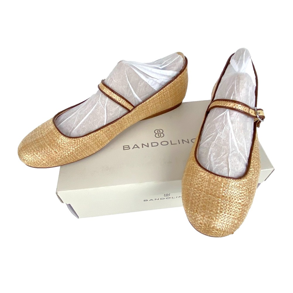 NEW Bandolino Ballet Flats Women's 11 M Philly 2 Natural Mary Janes Shoes Tan